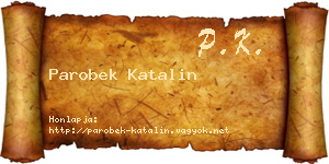 Parobek Katalin névjegykártya